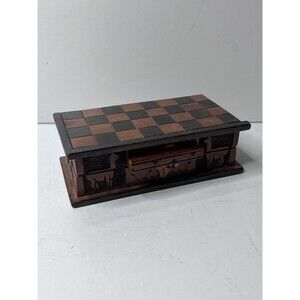 Hand Carved Peruvian Incan Chess Set Carrying Case Board PLS READ